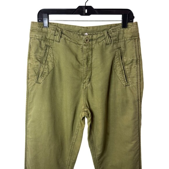 Free People green relaxed fit pants size 8 - Picture 2 of 4